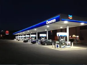 Comhartha Stáisiún Gáis Chevron